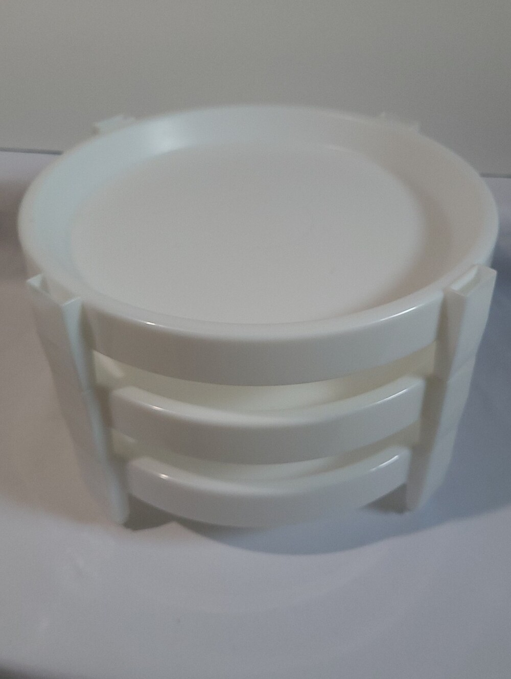 Vintage Tupperware Divide A Rack Pie Stacker Set Of 3 White